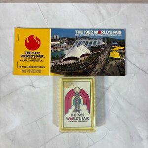 1982 World's Fair Knoxville Tennessee Vintage Playing Cards Unopened & Postcards